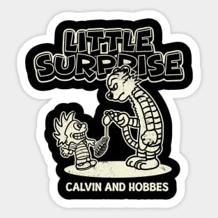 Drawing retro Vintage 80s and 90s Calvin Pranks Hobbes Sticker